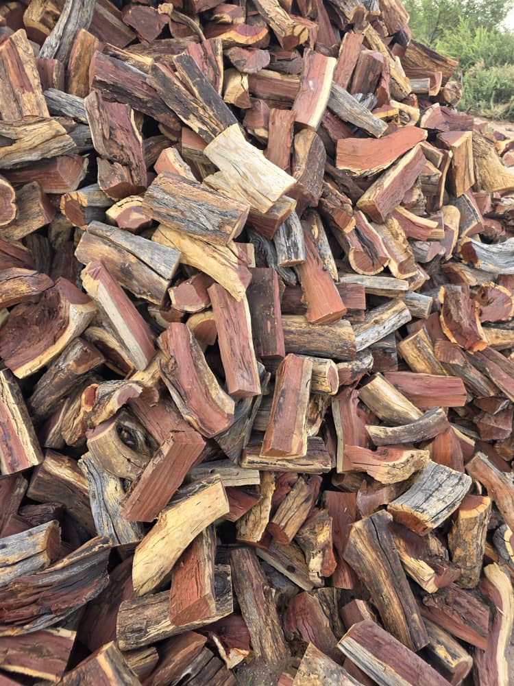 Freshly split Namibian hardwood ready for kilning